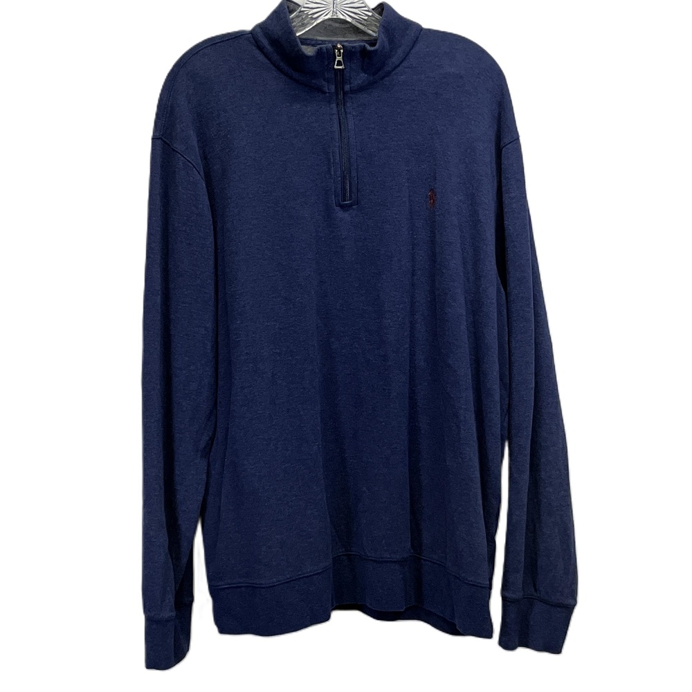 Polo Ralph Lauren Blue Mens Performance 1/4 Zip‎ Pullover Sweater XL